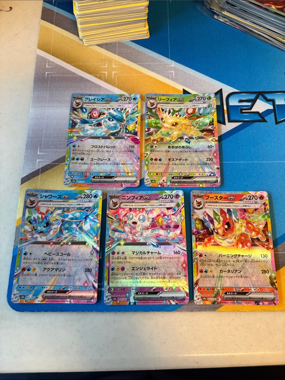 Pokemon card lot of 5 Leafeon Sylveon Vaporeon Flareon Terastal Fest Japanese NM - Picture 1 of 2